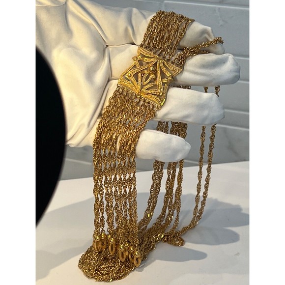 Vintage Filigree D'ORLAN  Etruscan revival Necklace Pendant 70's - Picture 16 of 16